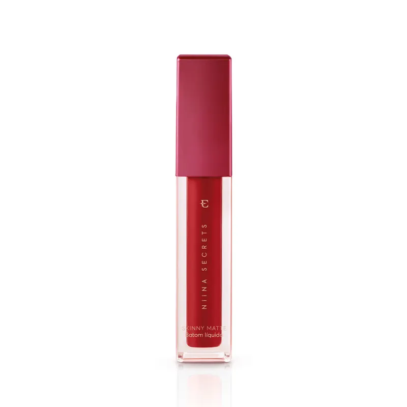 Batom Líquido Vermelho Híbisco Niina Secrets By Eudora Skinny Matte 5ml