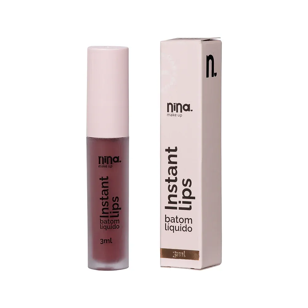 Batom Liquido Matte Instant Lips Magia Nina MakeUp 3ml