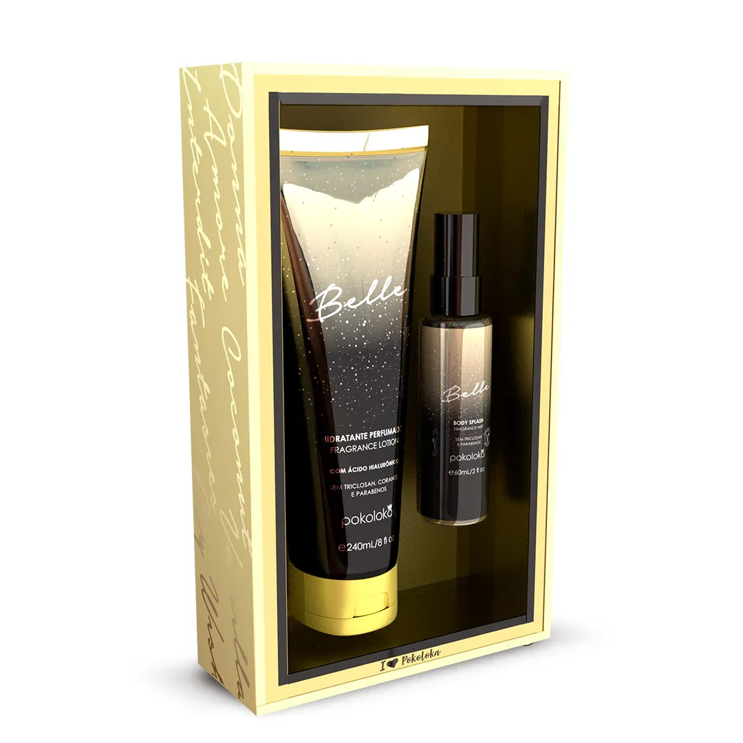 Kit Belle Pokoloka Hidratante Perfumado 240ml + Pokoloka Body Splash 60ml