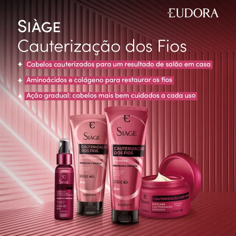 Máscara Capilar Cauterização Dos Fios Eudora Siàge 250g