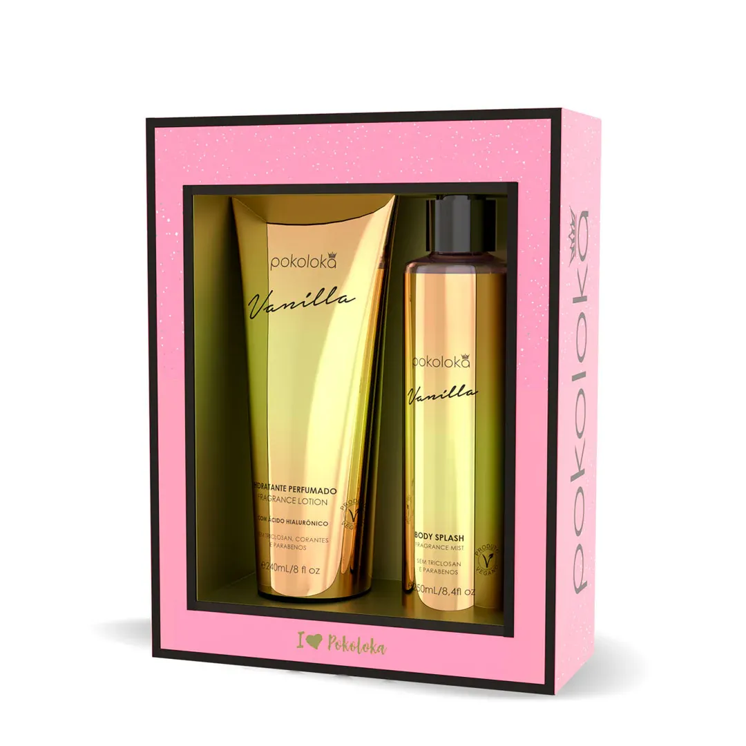 Kit Vanilla Pokoloka Body Splash 250ml + Hidratante Perfumado 240ml
