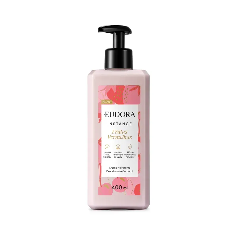 Loção Hidratante Corporal Instance Frutas Vermelhas Eudora 400ml