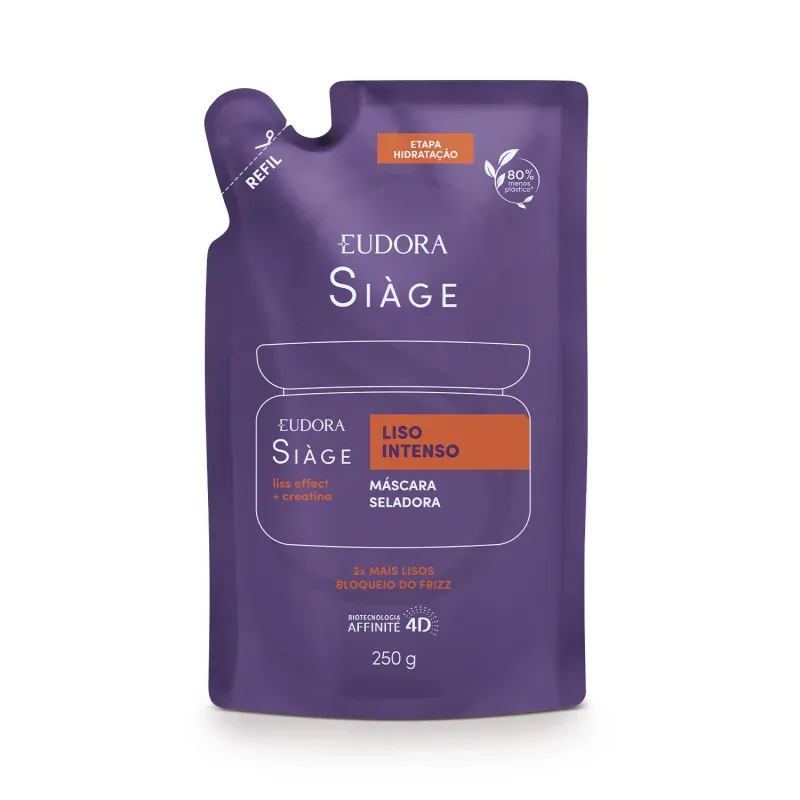 Refil Máscara Capilar Siàge Liso Intenso Eudora 250g