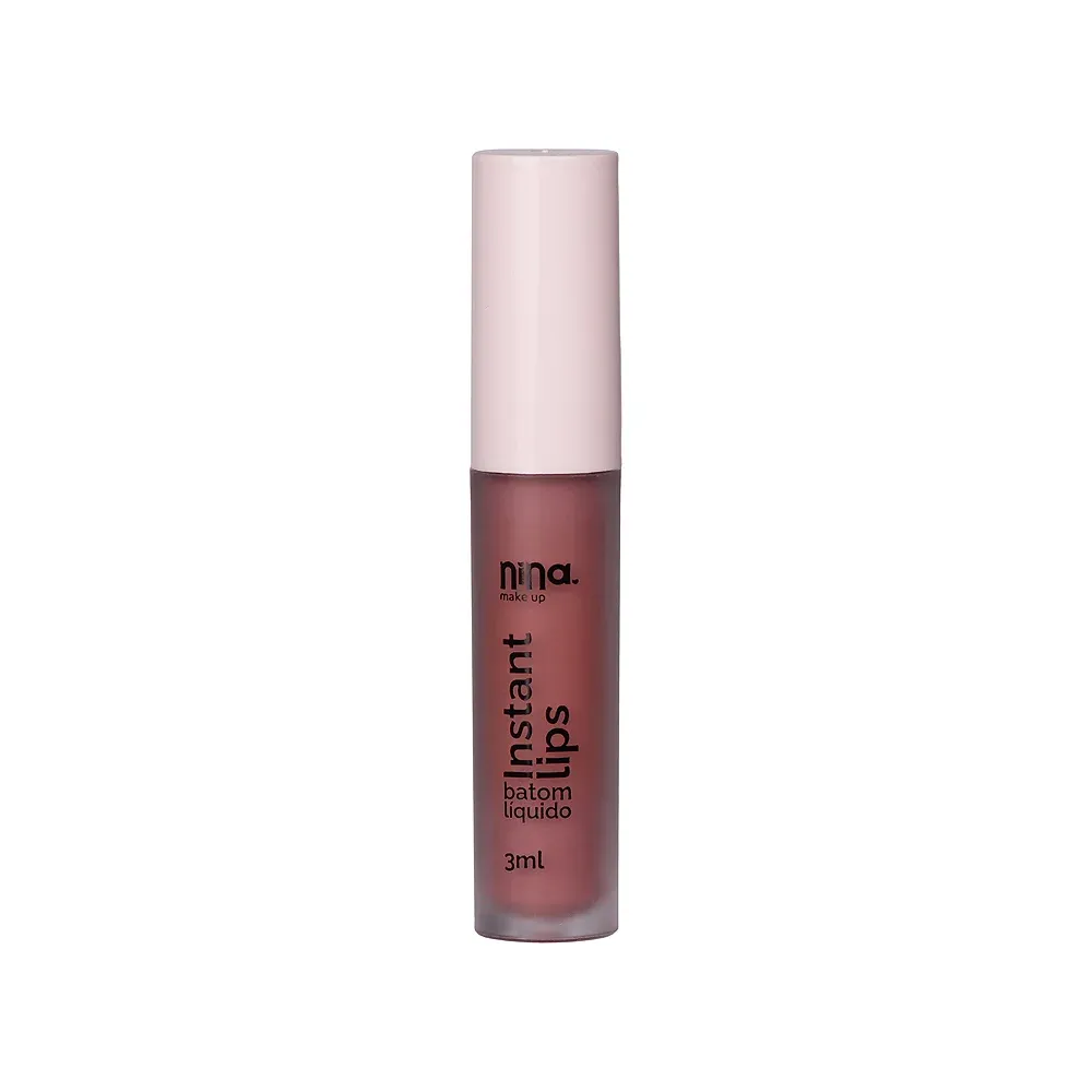 Batom Líquido Matte Instant Lips Nina MakeUp Cor Bride 3ml