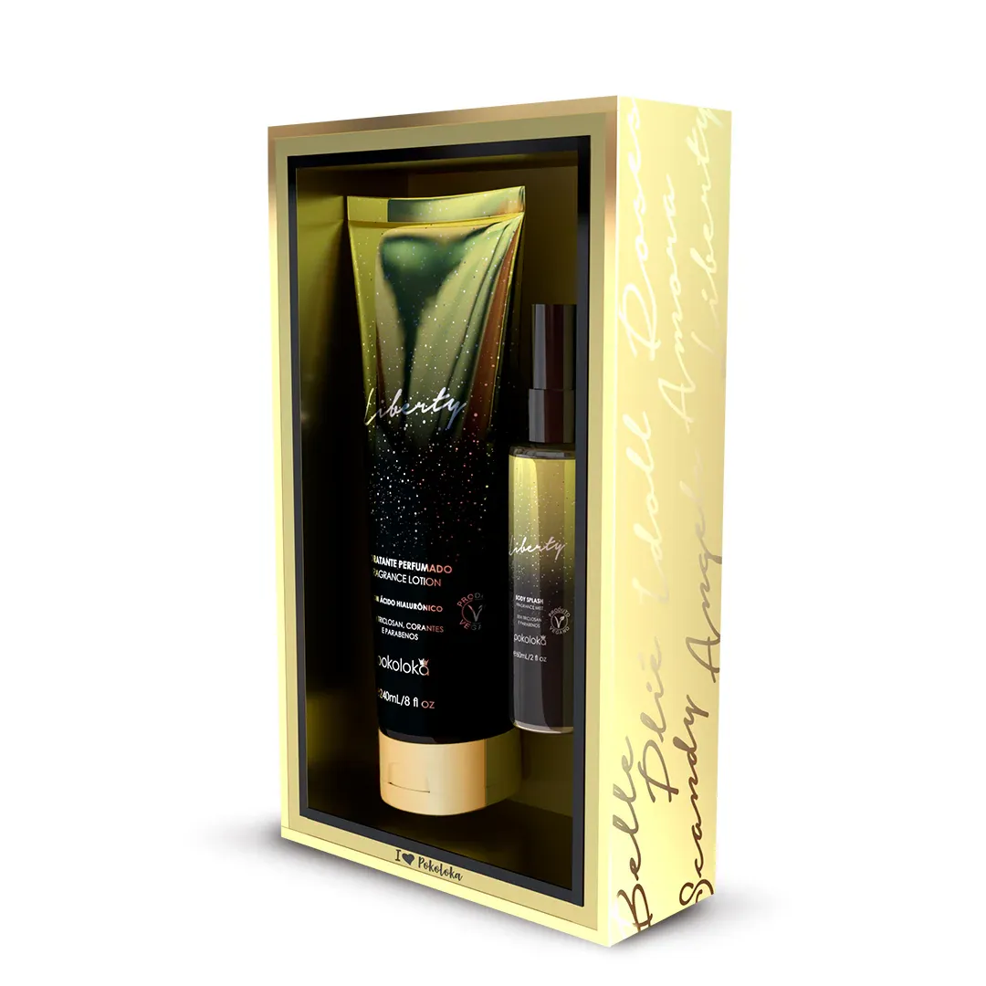 Kit Liberty Pokoloka Hidratante Perfumado 240ml + Body Splash 60ml