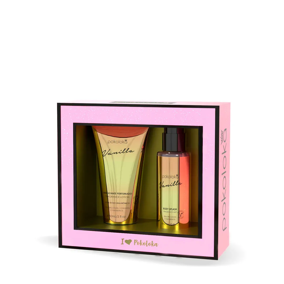 Kit Vanilla Pokoloka Body Splash 60ml + Hidratante Perfumado 60ml
