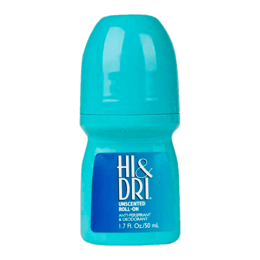 Desodorante Azul  Hi & Dri Roll-On Unscented Antiperspirant  50ml