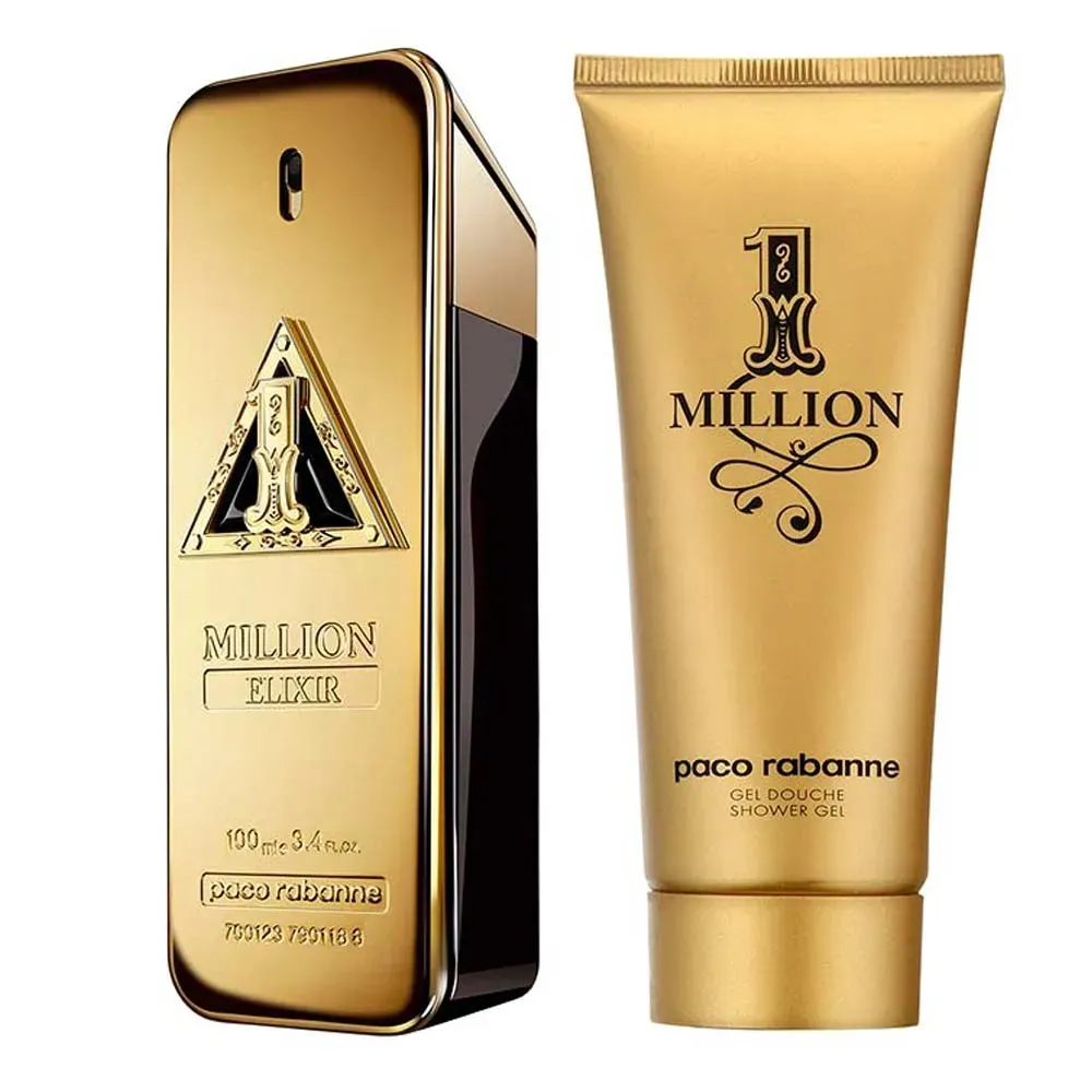 Kit Perfume 1 Million Elixir Parfum Intense Masculino Paco Rabanne 100ml + Shower Gel 100ml