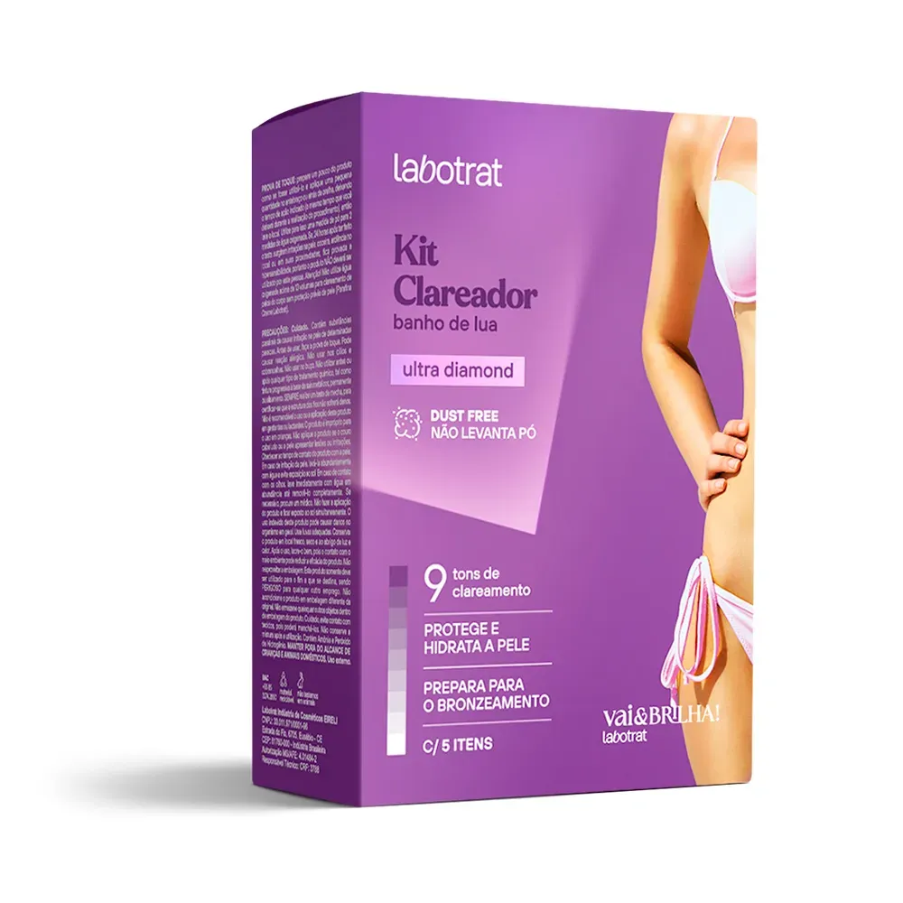 Kit Descolorante Banho de Lua Vai&Brilha com 5 itens Labotrat