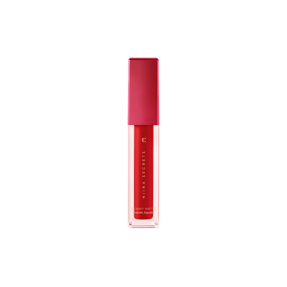 Batom Líquido Matte Eudora Niina Secrets Skinny Vermelho Hibisco