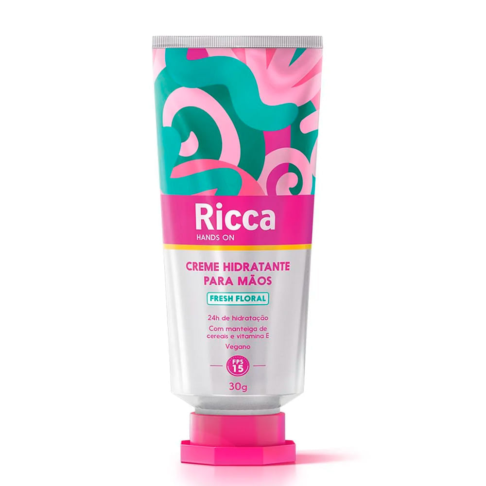 Creme Hidratante Para Mãos Ricca Fresh Floral Fps15 30g