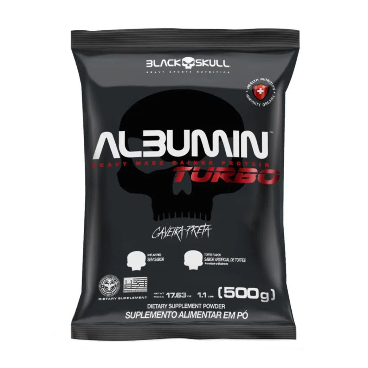 ALBUMIN TURBO TOFFE REFIL BLACK SKULL 500G N/A