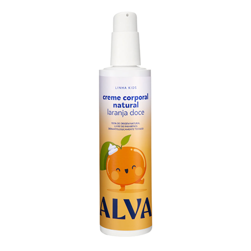 Creme Corporal Infantil Alva Laranja Doce E Baunilha 250ml