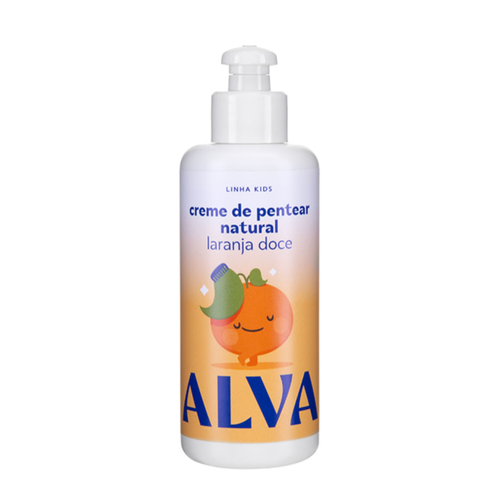 Creme Para Pentear Infantil Alva Laranja Doce E Baunilha 160ml