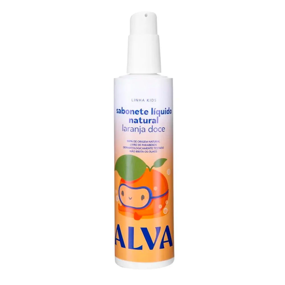 Sabonete Liquido Infantil Alva Laranja Doce E Baunilha 250ml
