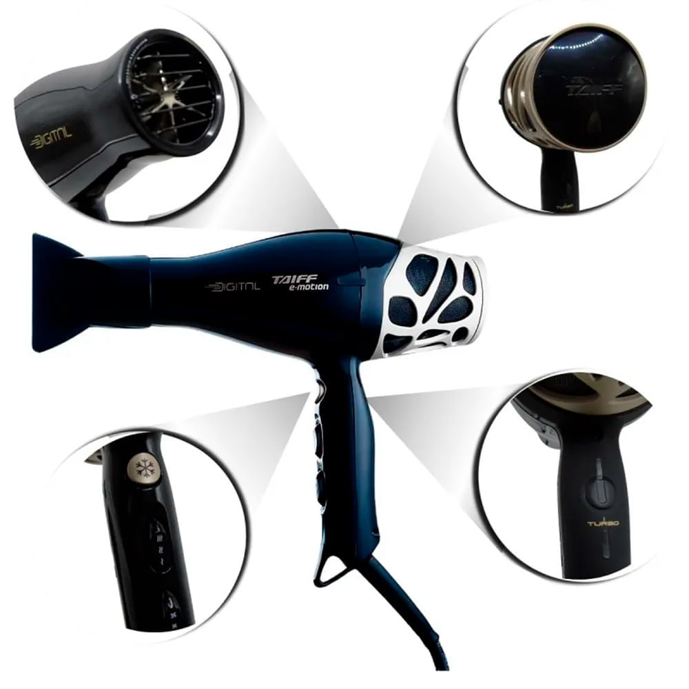 Secador de Cabelo Taiff Secador Digital E-Motion 2500w 220v