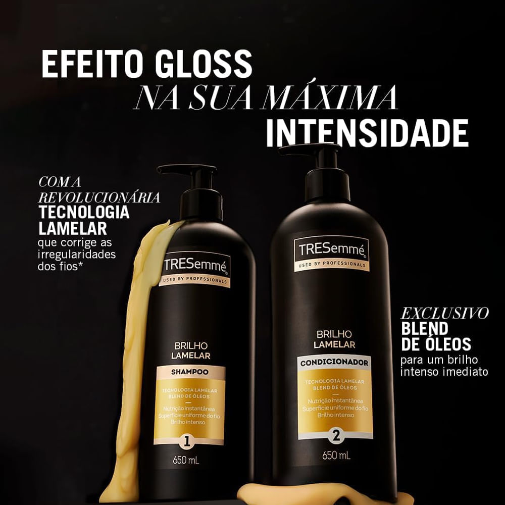 Kit Shampoo + Condicionador Tresemmé Brilho Lamelar 650ml
