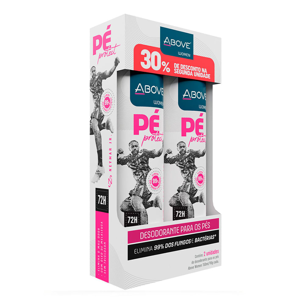 Kit Antisséptico Para Os Pés Above Neymar Women Com 2 Unidades 150ml