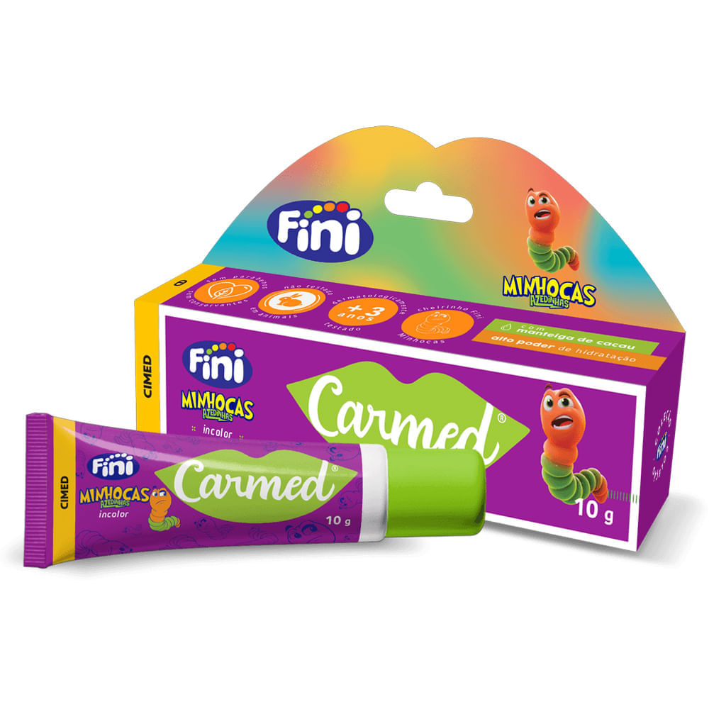 Hidratante Labial Carmed Minhocas Incolor 10g