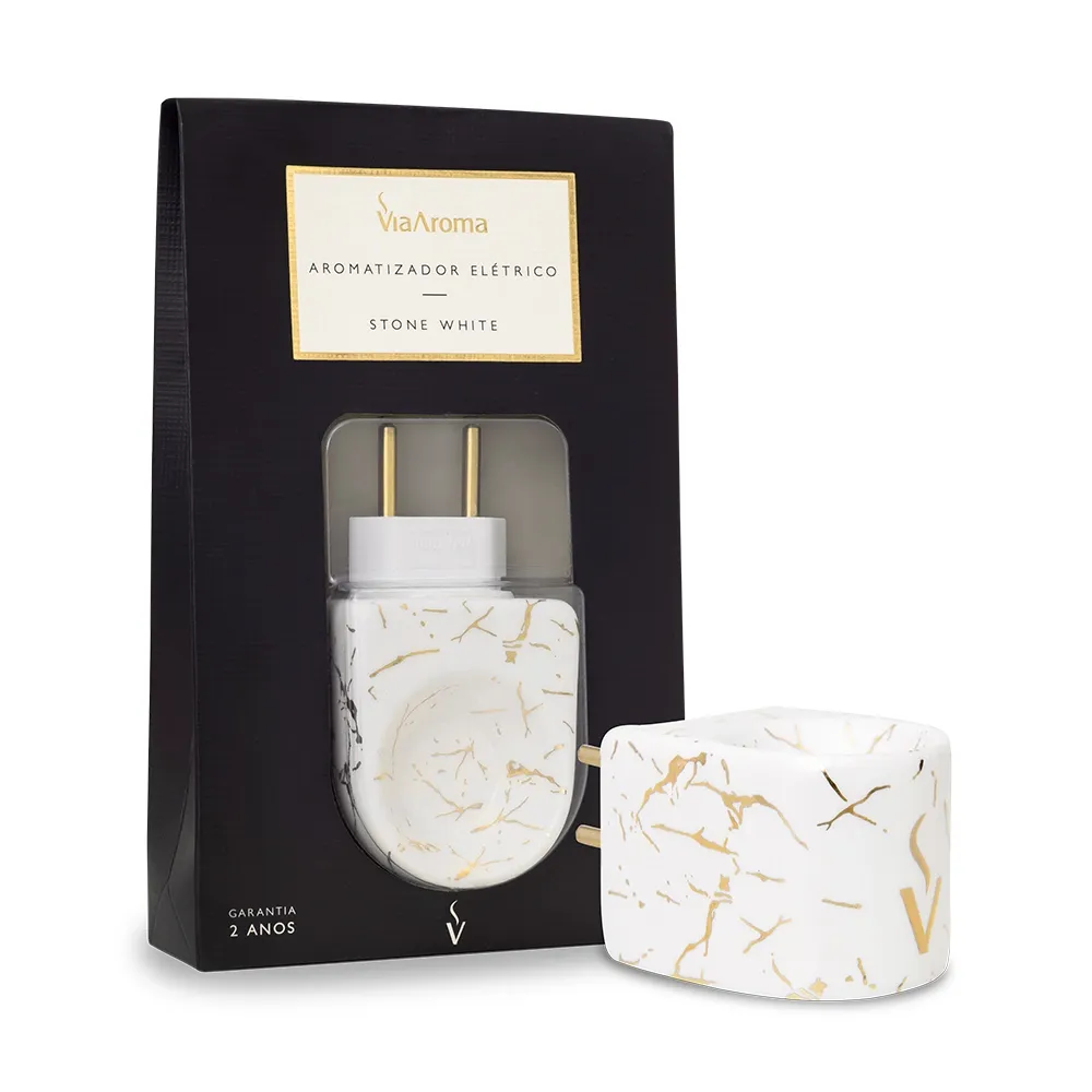 Difusor Aromatizador Elétrico Stone White Via Aroma
