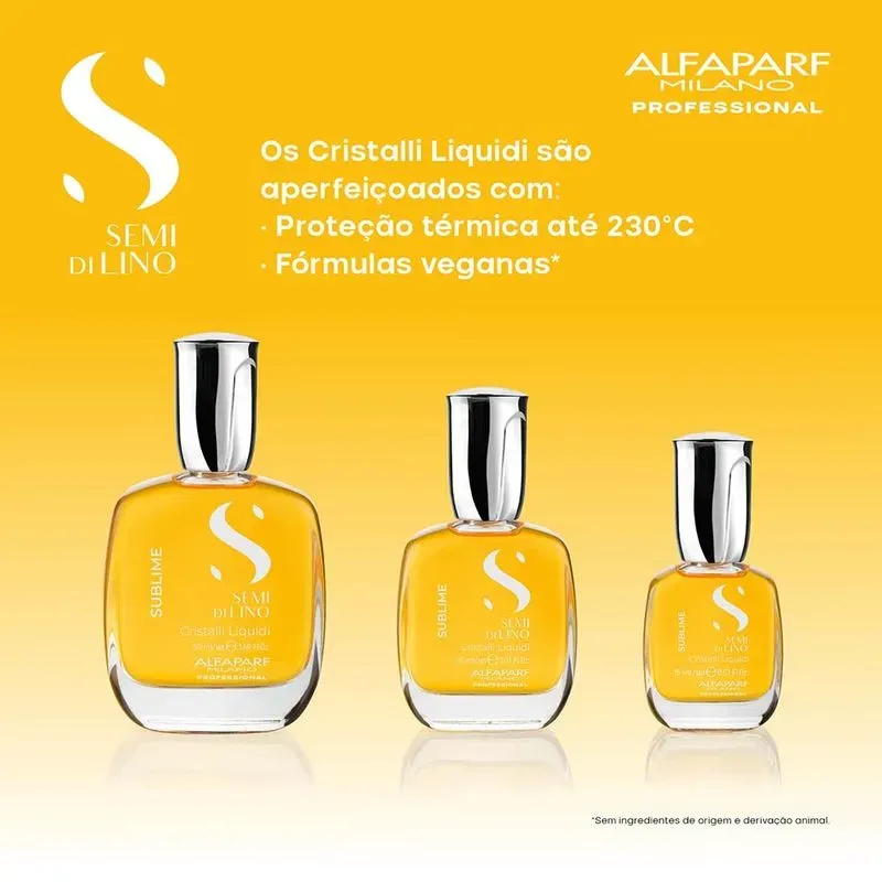 Óleo Capilar Semi Di Lino Sublime Cristalli Liquid Alfaparf Milano 15ml