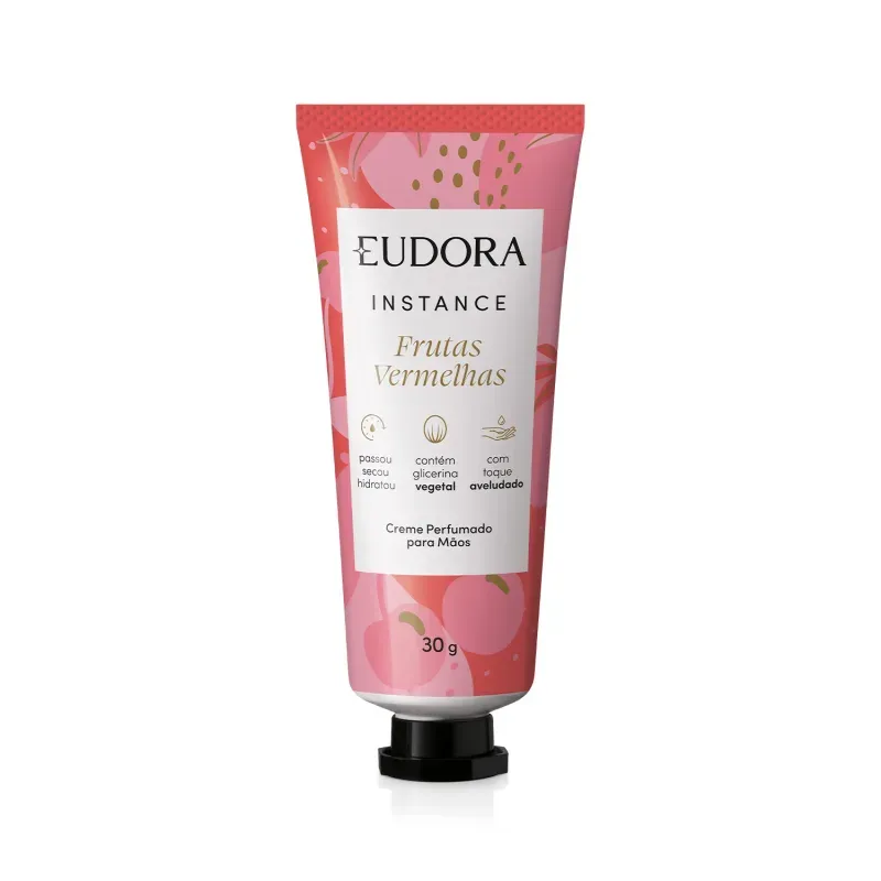 Creme Para Mãos Instance Frutas Vermelhas Eudora 30g