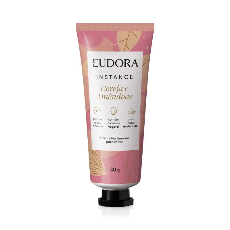 Creme para Mãos Instance Cereja e Amêndoas Eudora 30g