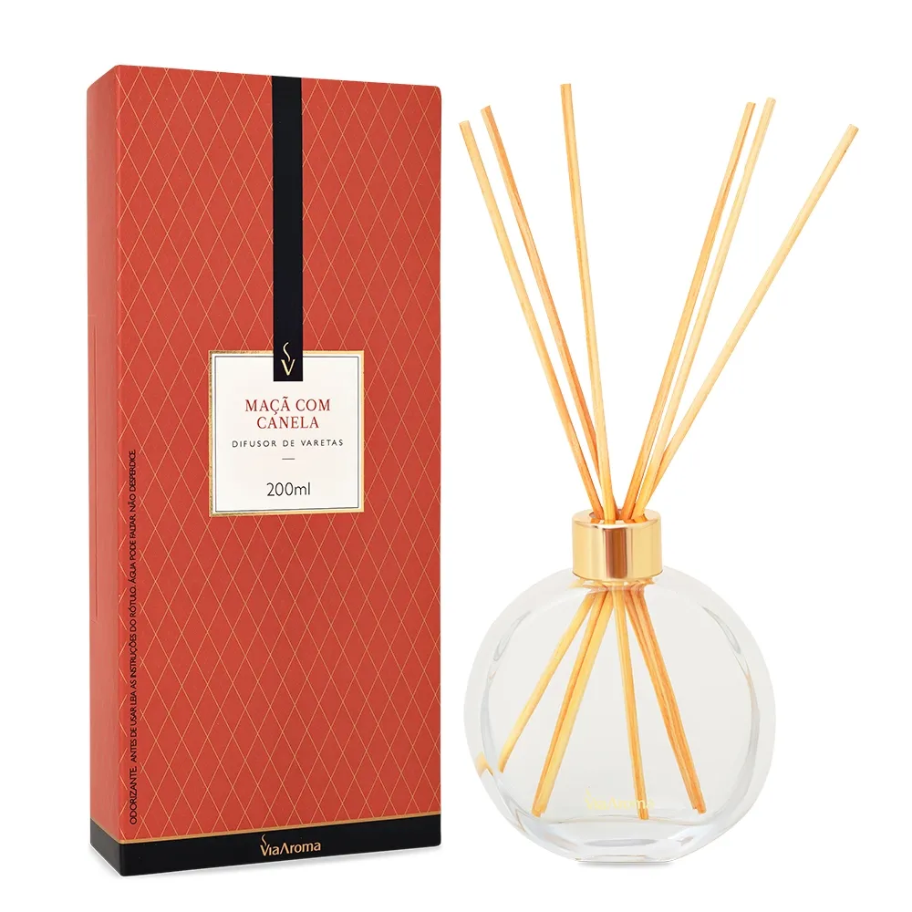 Difusor de Varetas Classica Maçã Com Canela Via Aroma 200ml