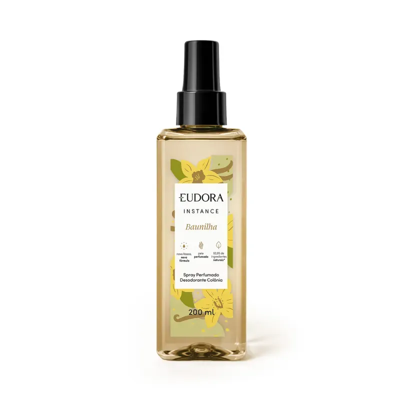 Spray Perfumado Desodorante Colônia Instance Baunilha Eudora 200ml