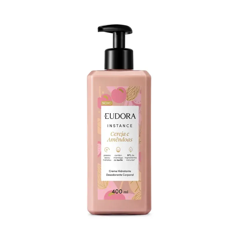 Loção Hidratante Corporal Instance Cereja e Amêndoas Eudora 400ml