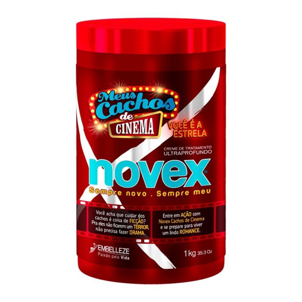 Máscara Capilar De Tratamento Novex Meus Cachos De Cinema 1Kg