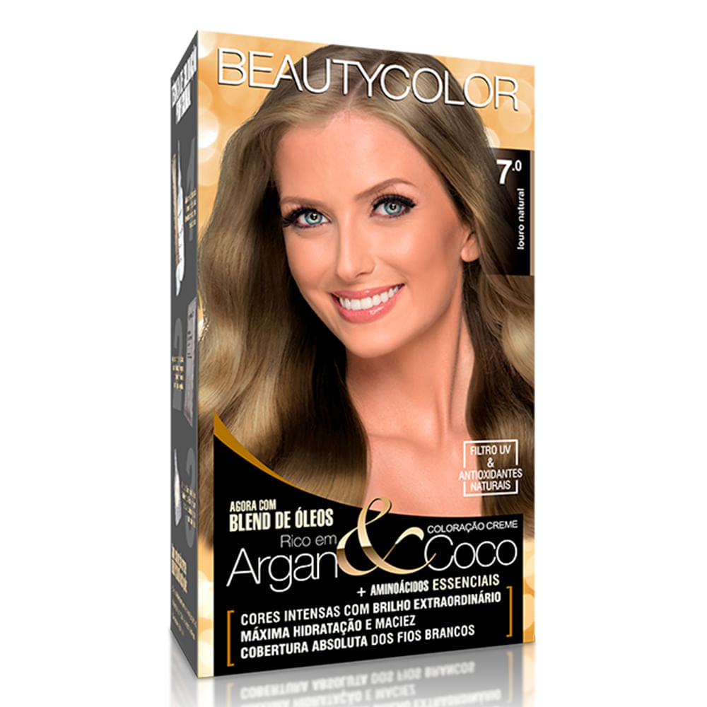 Kit Tintura Beauty Color Louro Natural 7.0