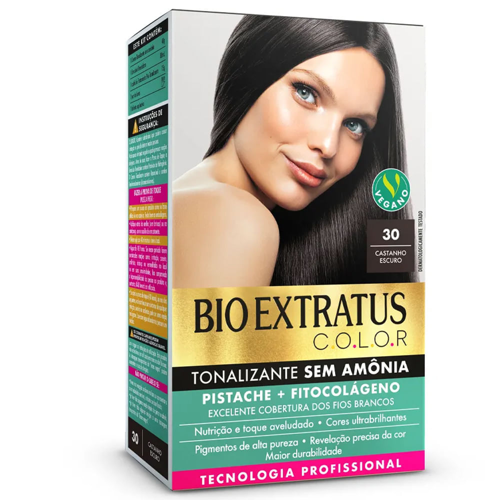Tonalizante Sem Amônia Bio Extratus Color Castanho Escuro 30