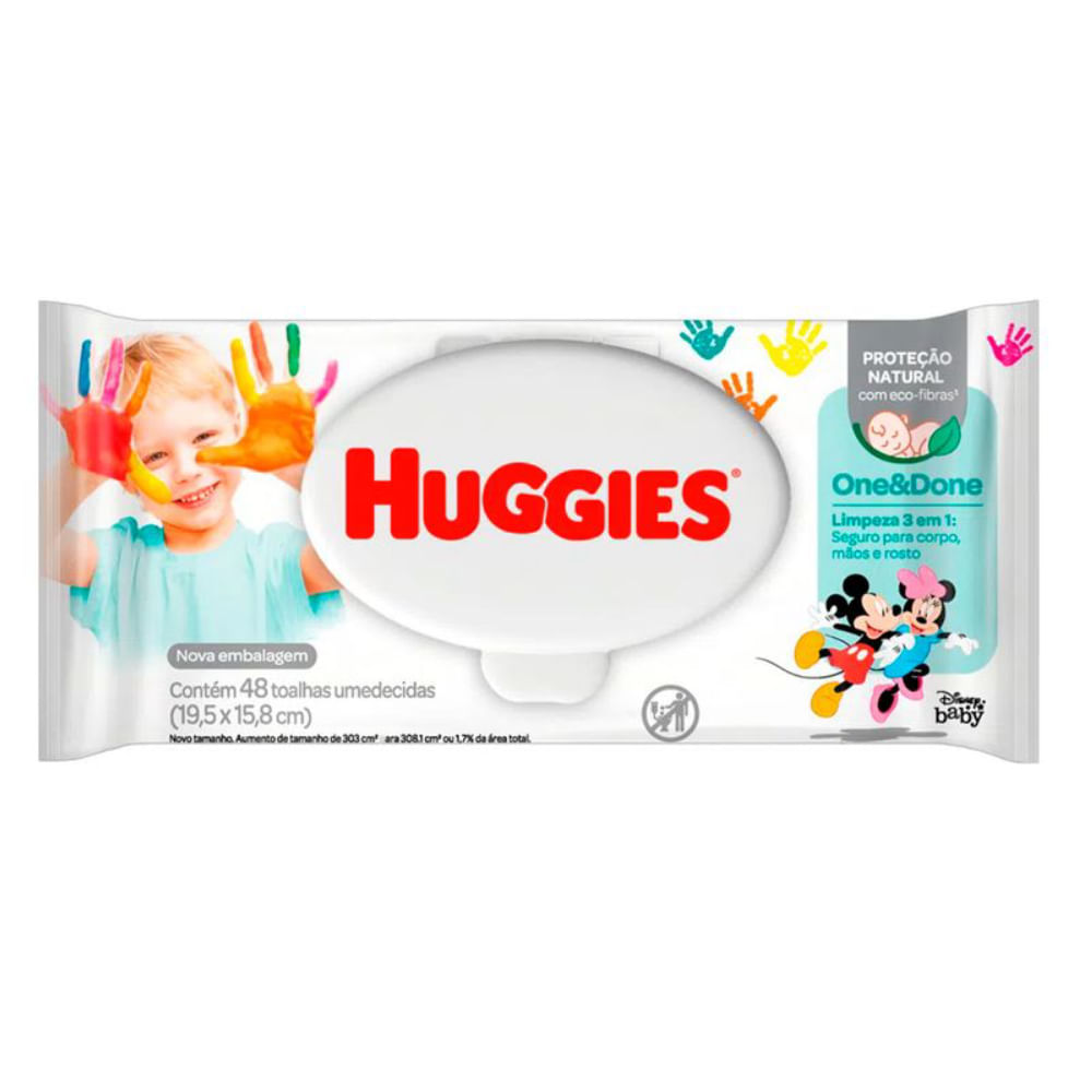 Lenço Umedecido Huggies One & Done 48 Unidades
