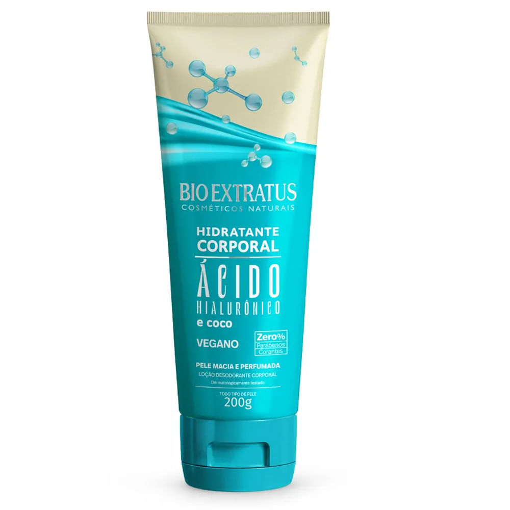 Loção Hidratante Bio Extratus Ácido Hialurônico E Coco 200g
