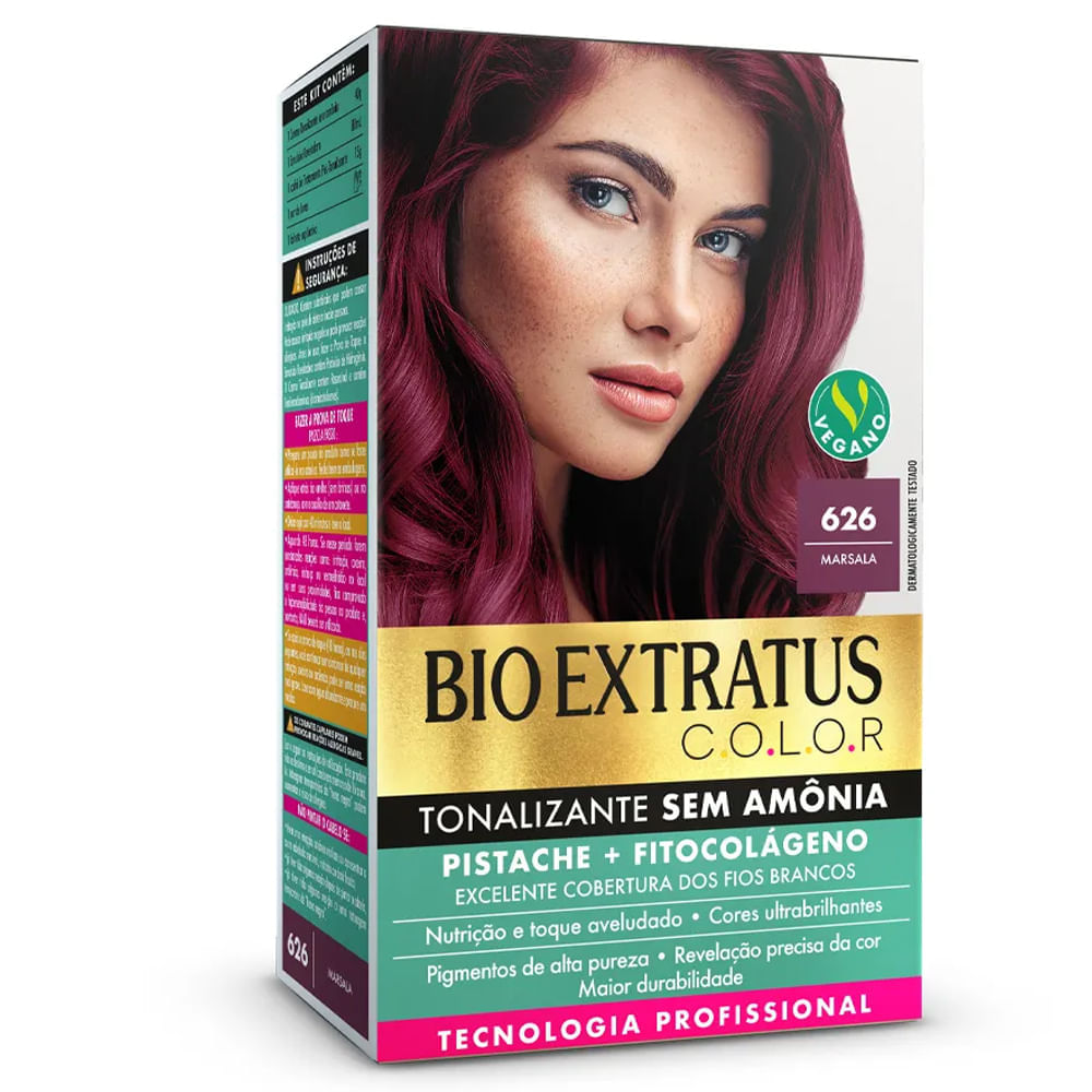 Tonalizante Sem amônia Bio Extratus Color Marsala 626