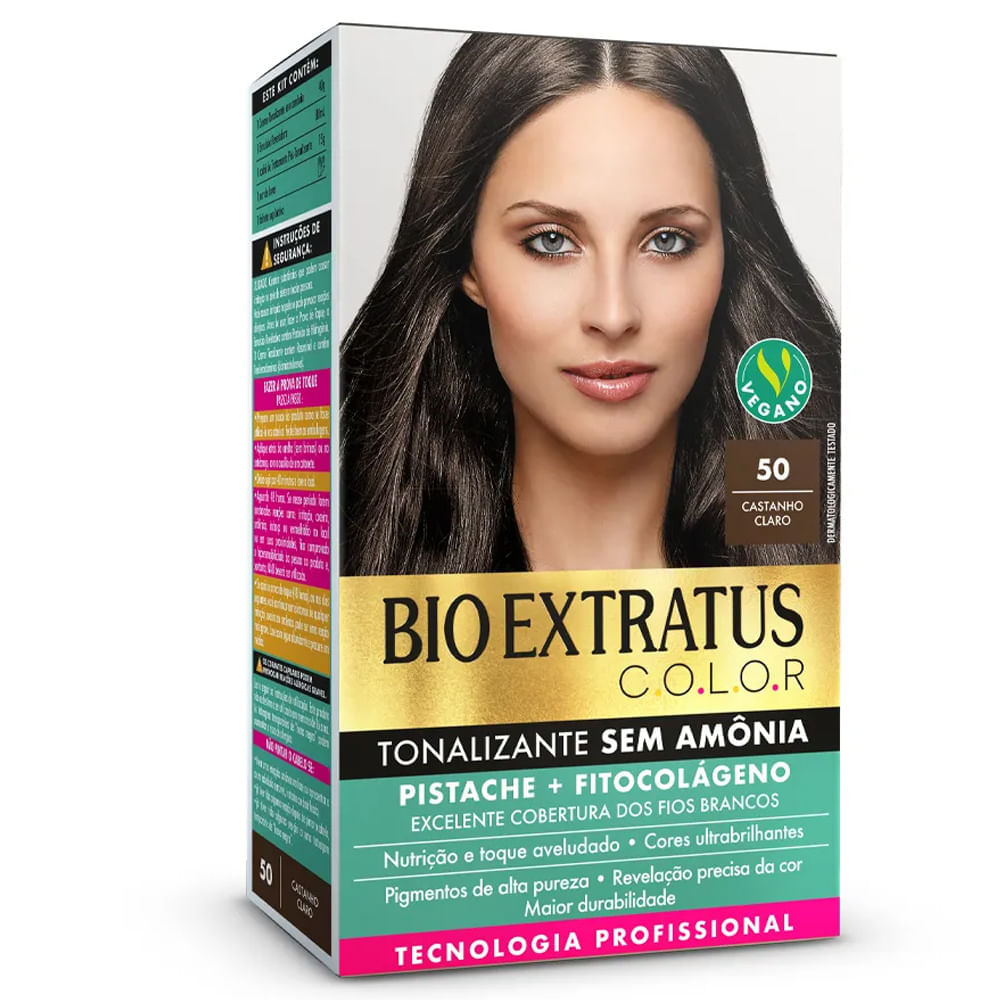Tonalizante Sem Amônia Bio Extratus Color Castanho Claro 50
