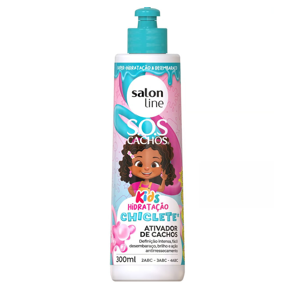 Ativador De Cachos Salon Line Sos Kids Hidratação Chiclete 300ml