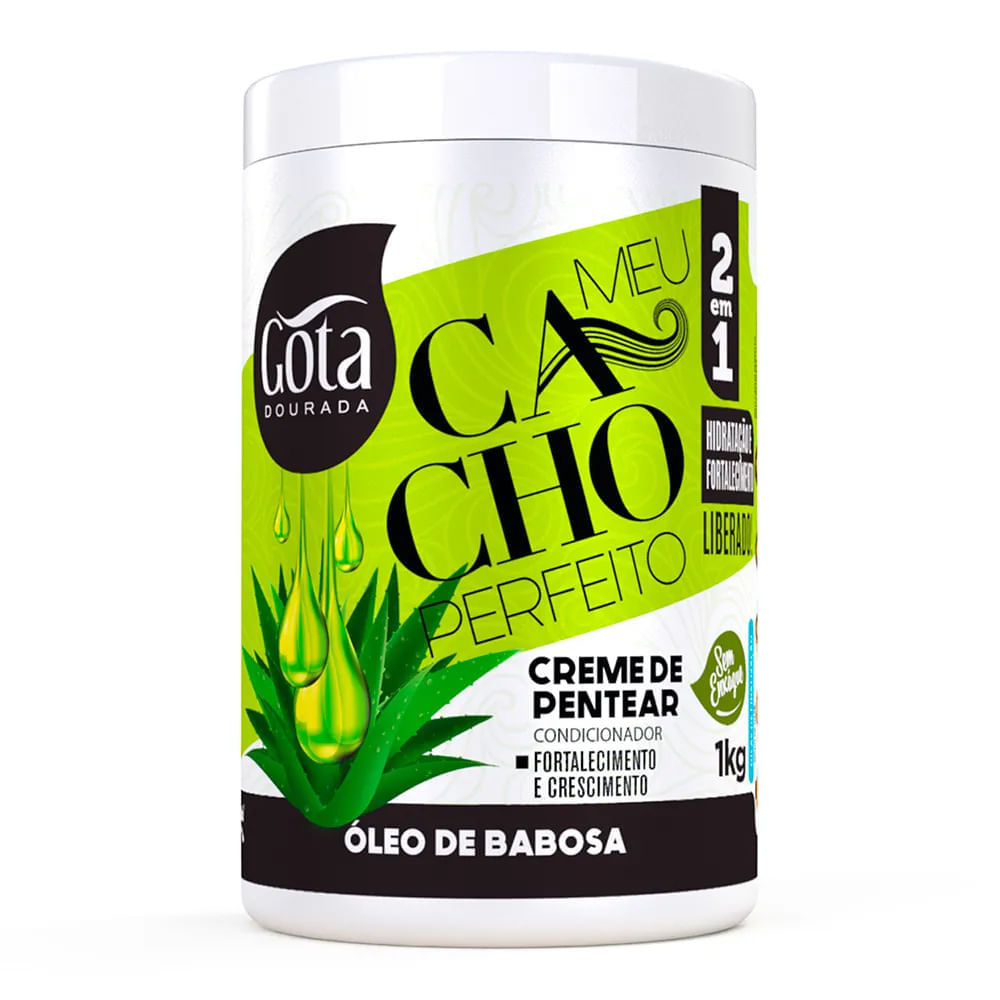 Creme De Pentear Gota Dourada Óleo De Babosa 1Kg