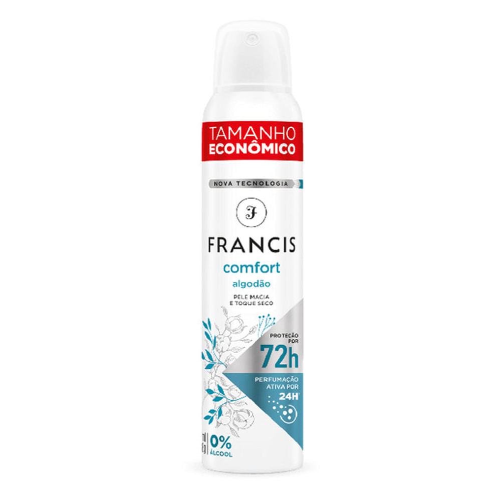 Desodorante Aerossol Francis Comfort Algodão 200ml