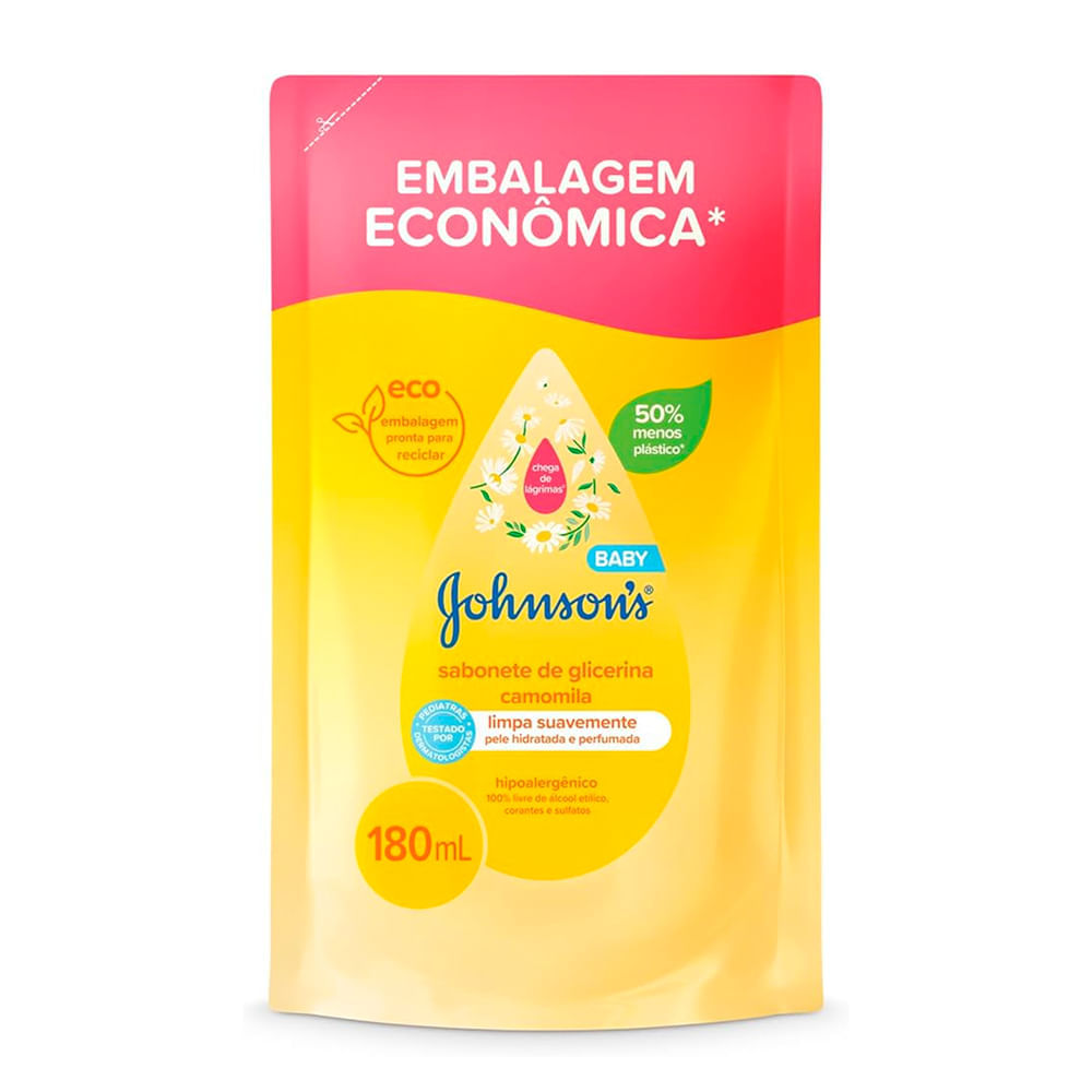 Sabonete Líquido Johnson Baby Refil Camomila Glicerina180ml