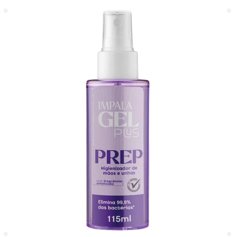Prep Higienizador Impala De Mãos E Unhas Gel Plus 115ml