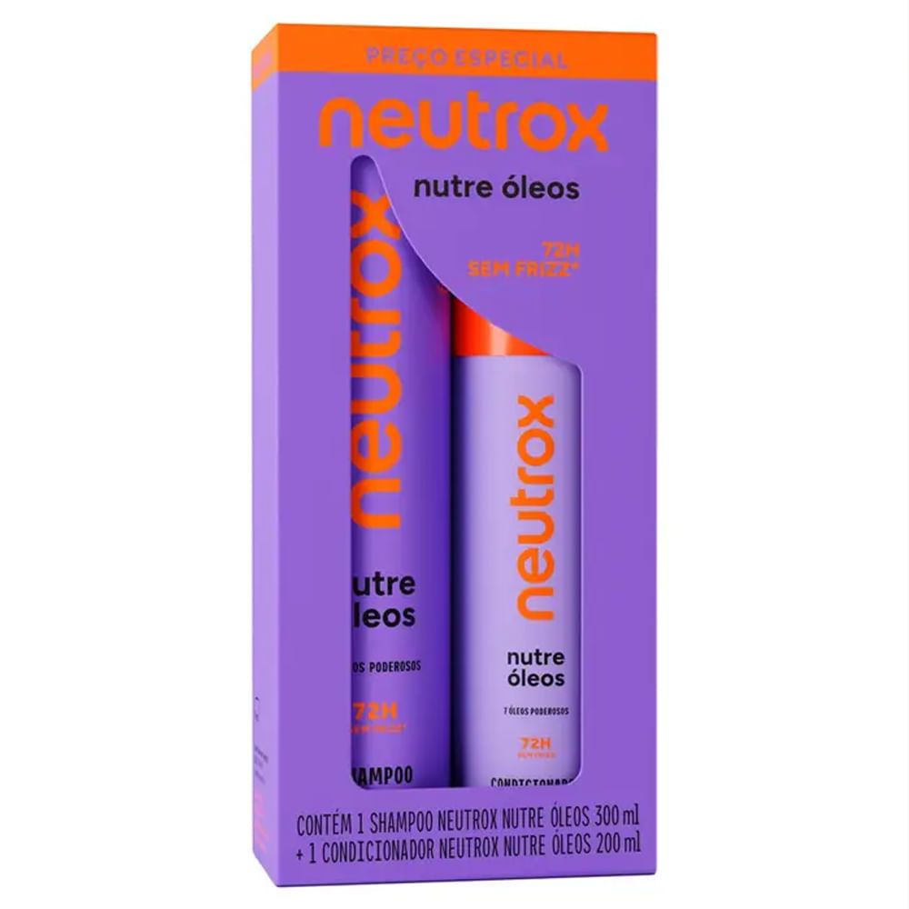 Kit Shampoo 300ml + Condicionador 200ml Neutrox  Nutre Óleos