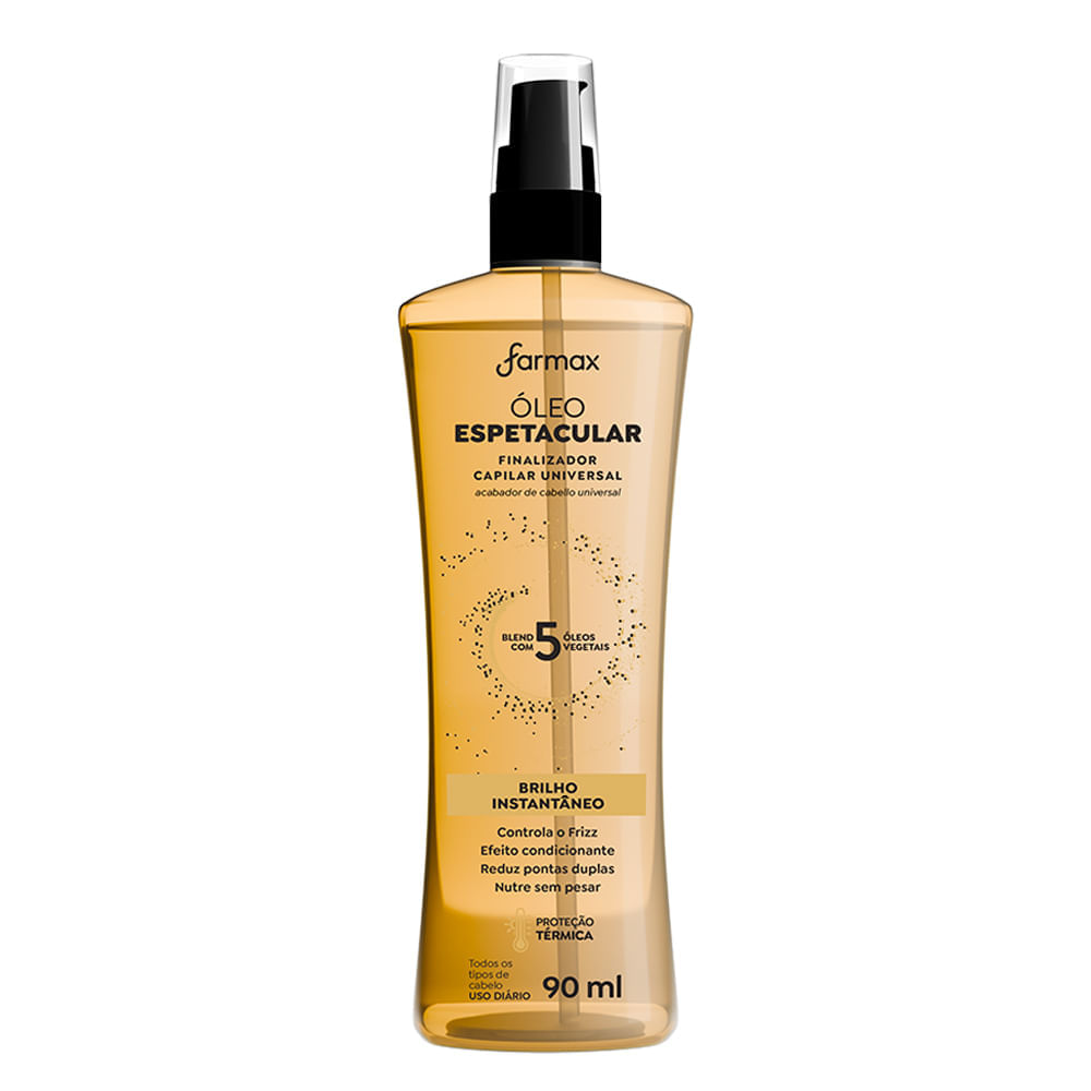 Óleo Capilar Espetacular Farmax Brilho Instantâneo 90ml