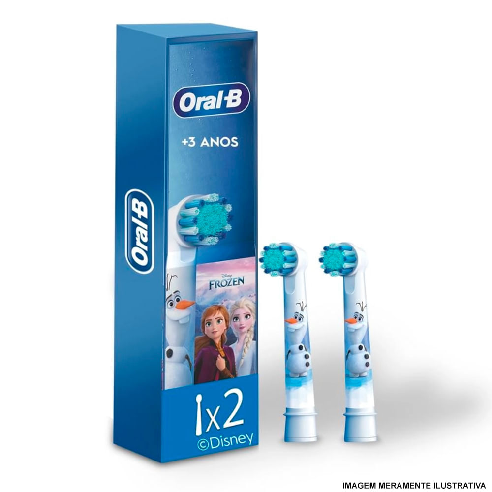 Escova Dental Eletrica Refil Oral B Frozen Com 2 Unidades