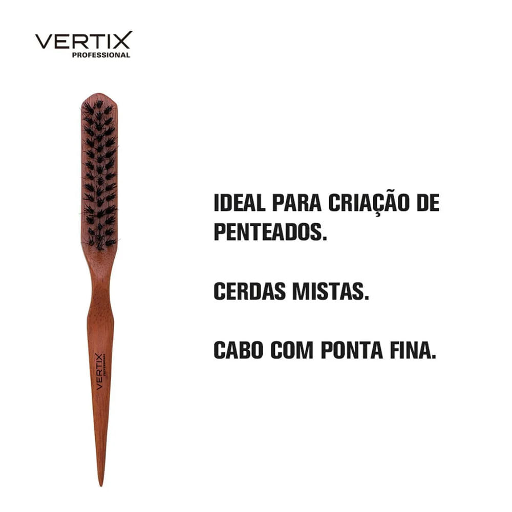 Escova De Cabelo Fina Vertix Para Acabamento