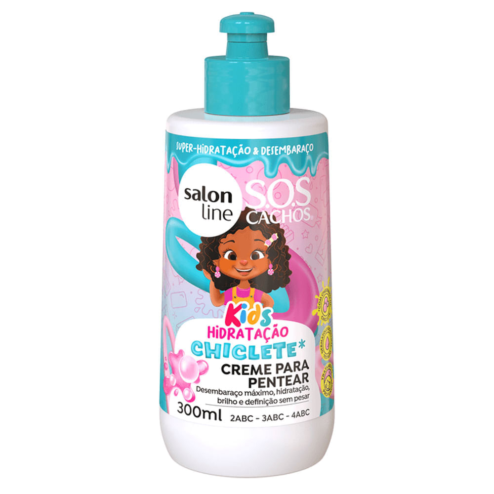 Creme De Pentear Salon Line Sos Kids Hidratação Chiclete 300ml