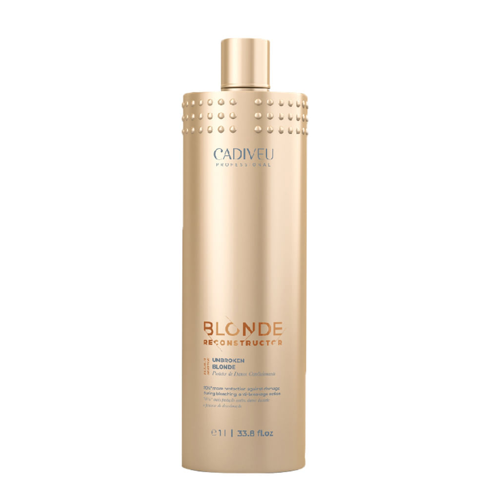 Tratamento para Proteção do Fio Plex 1 Cadiveu Professional Blonde Reconstructor Unbroken Blonde 1000 ml