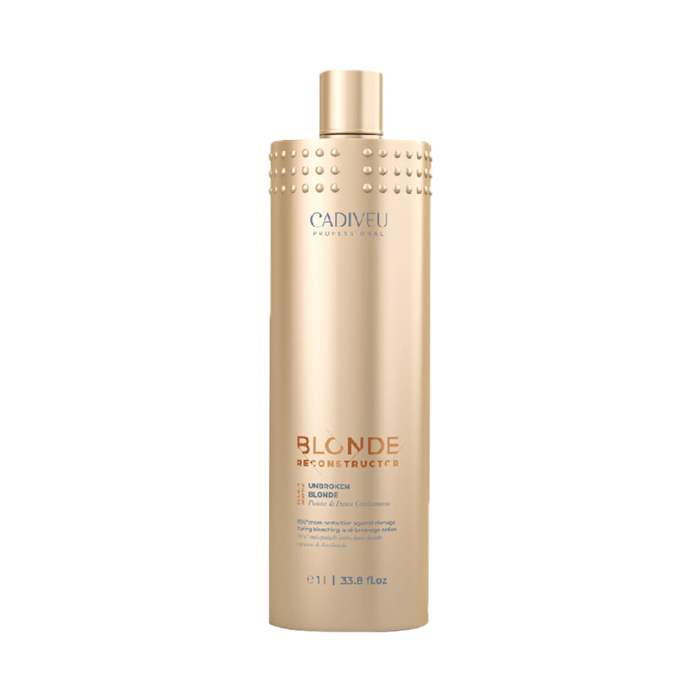 Tratamento para Proteção do Fio Plex 1 Cadiveu Professional Blonde Reconstructor Unbroken Blonde 1000 ml