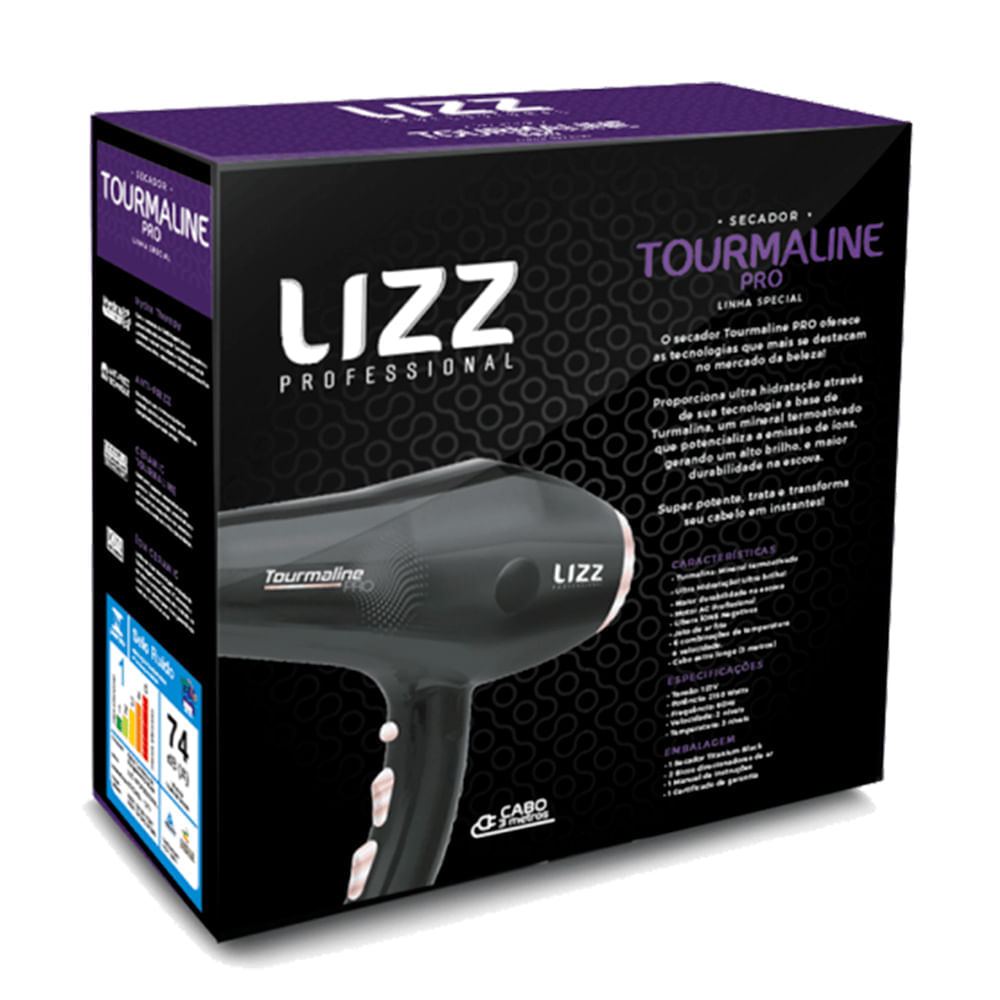 Lizz Profissional Secador Tourmalin 2400w - Secador de Cabelo 220v